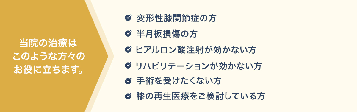 当院の治療はこのような方々のお役に立ちます。